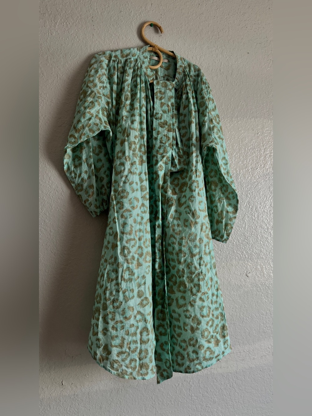 Lola Australia Mint Leopard Print Mini Dress
